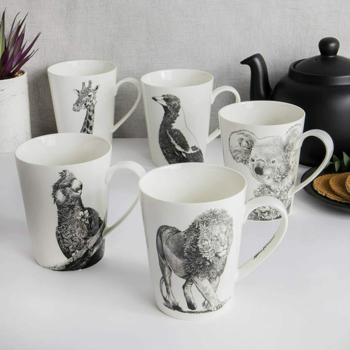 Кухоль для чаю Maxwell Williams Crested Cockatoo MARINI FERLAZZO фарфор, 12,5 х 9 х 11,5 см, 450 мл