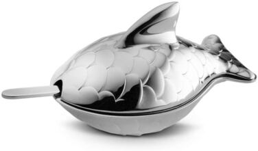 Солонка с ложкой 7,4x4,5x4,2 см Colombina Fish Alessi