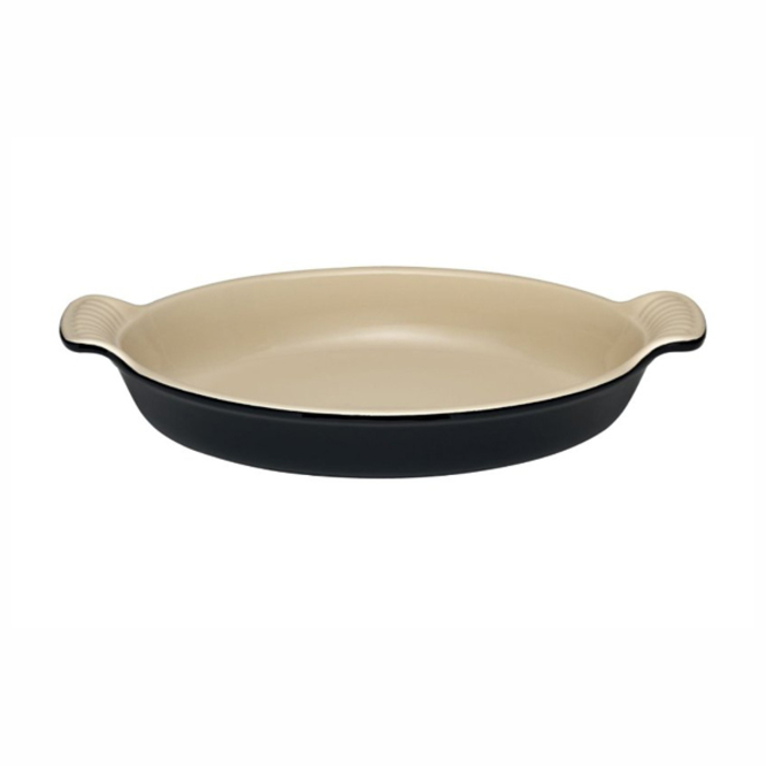 Блюдо овальне 29 см, чорне Le Creuset