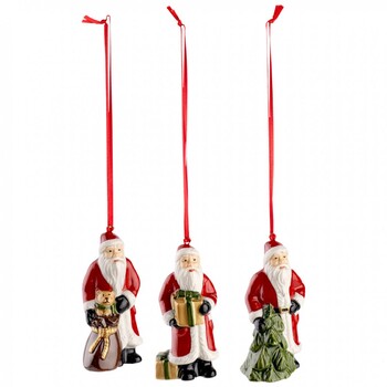 Набір ялинкових прикрас, 3 предмета Санти 9 см Nostalgic Ornaments Villeroy & Boch