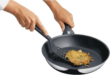 Нож для пиццы WMF Profi Plus 19,8 см, круг для теста с покрытием, ролик для пиццы, нож для пиццы, нержавеющая сталь Cromargan частично матовая, можно мыть в посудомоечной машине (комплект с пластиковой лопаткой 31 см)