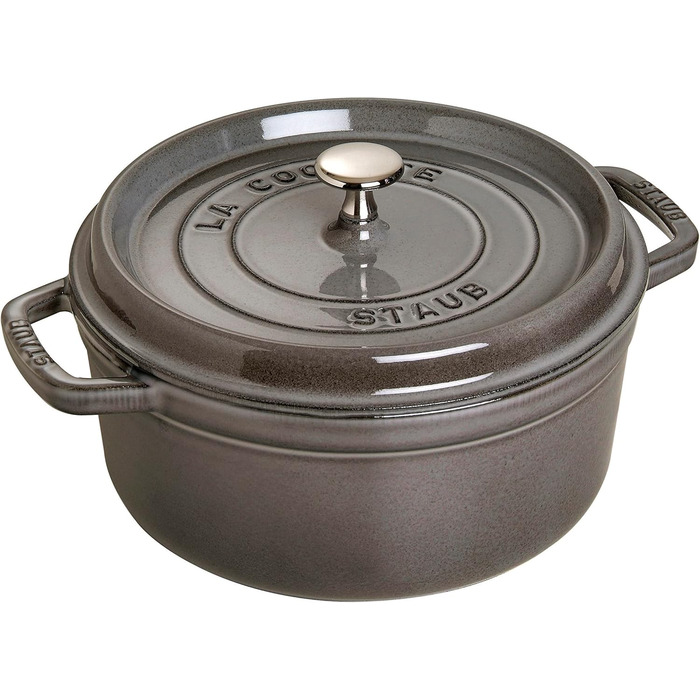 Каструля / жаровня 24 см з кришкою Graphite Grey Staub