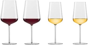 Набір келихів для червоного та білого вина, 4 предмети, Vervino Zwiesel Glas