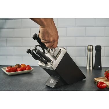 Набір ножів з підставкою 7 предметів, чорний Four Star Zwilling