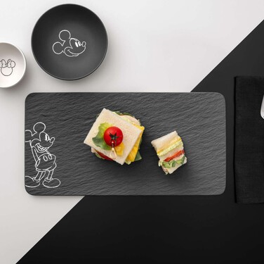 Тарілка для сервірування 35х18 см чорна Manufacture - Mickey Mouse Villeroy & Boch