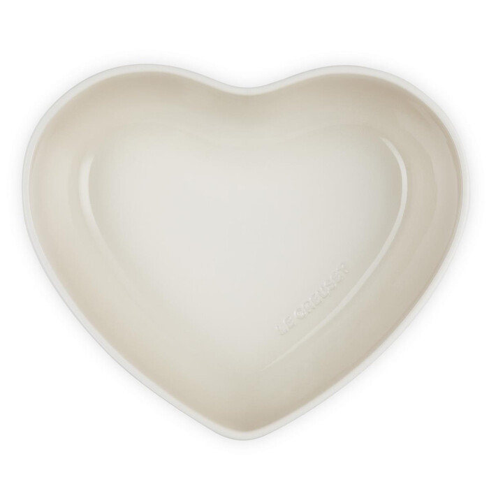 Блюдо сервірувальне у формі серця 30 см, бежеве Heart Le Creuset