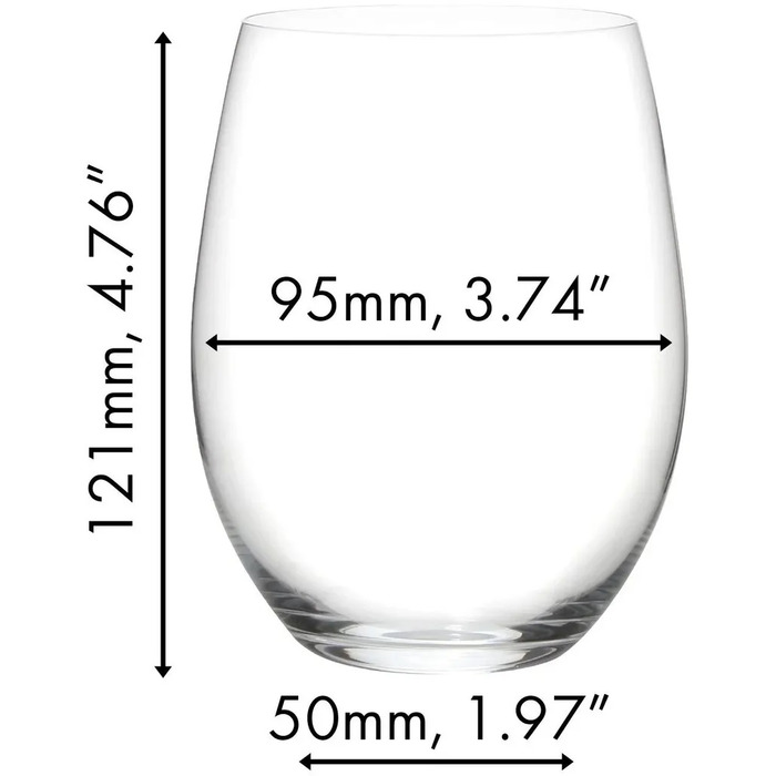 Бокалы для красного вина 0,6 л, набор 8 предметов, O Wine Tumbler Riedel