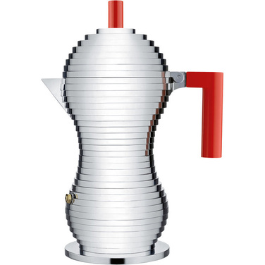 Кавоварка 300 мл металік / червона Pulcina Alessi