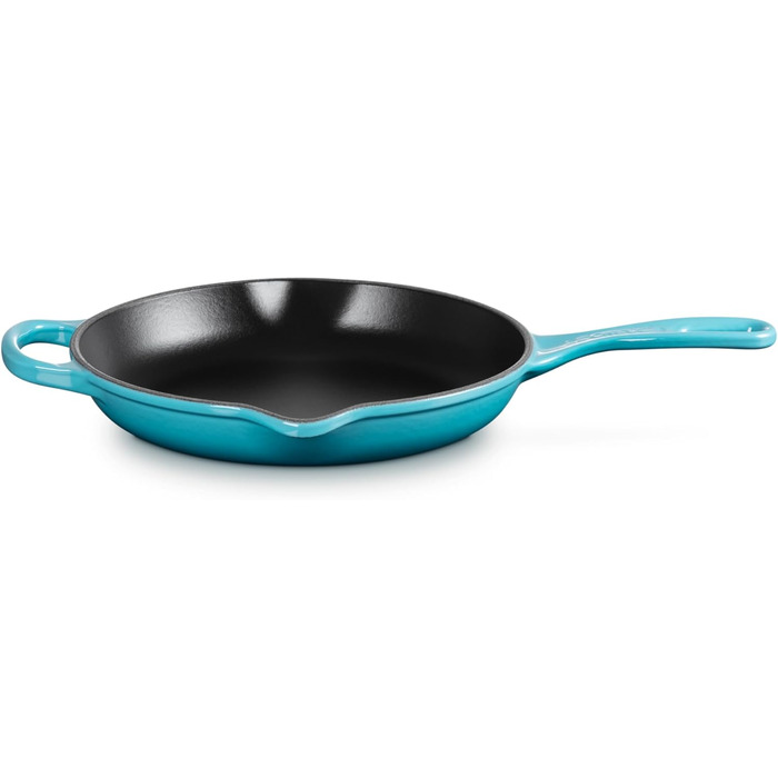 Чавунна сковорода LE CREUSET Signature, кругла, Ø Для всіх типів плит, вкл. підходить для індукції, 1,93 кг, гранатовий, 20182239490422 (карибський, 23 см)