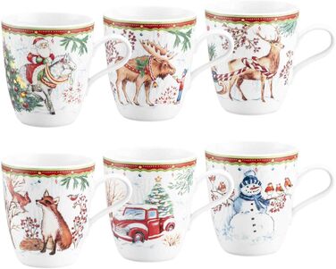 Набір з 6 різдвяних кухлів 400 мл Weihnachtsbecher Seltmann Weiden
