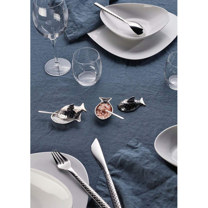 Солонка с ложкой 7,4x4,5x4,2 см Colombina Fish Alessi