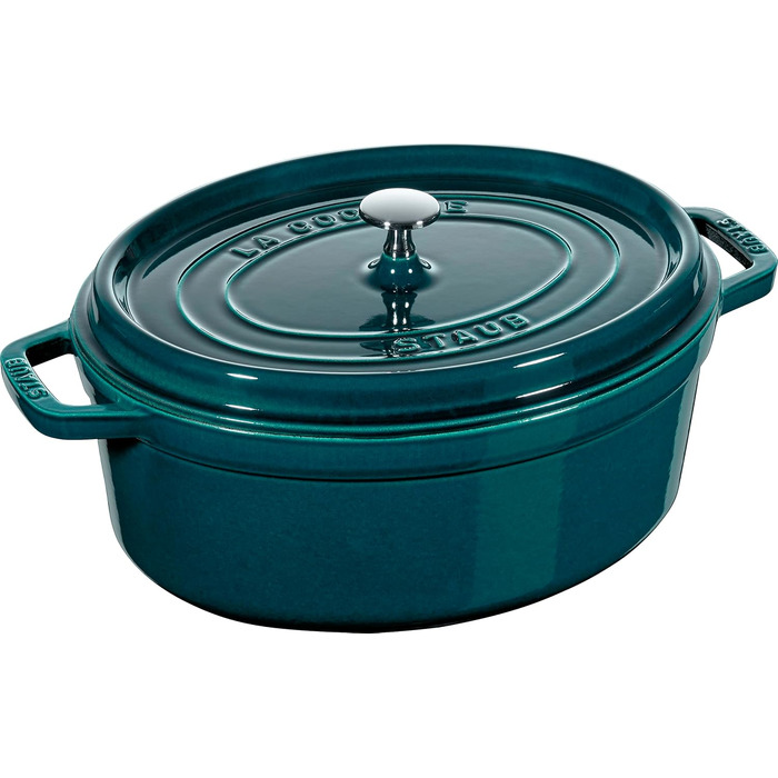 Каструля / жаровня 31 см з кришкою овальна La Mer Staub