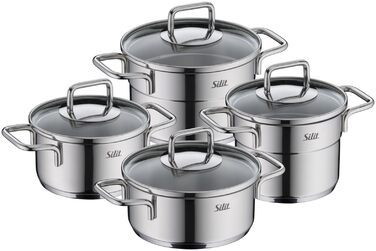 Набор из 4 мини-кастрюль со стеклянными крышками Extra Cook Mini Silit