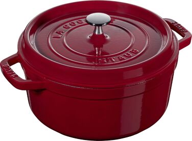 Каструля / жаровня 24 см з кришкою бордова Staub