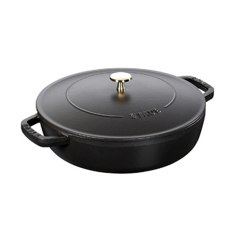 Чавунна жаровня Chistera з кришкою 28 см, чорна Staub