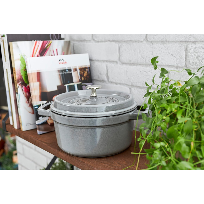 Каструля / жаровня 24 см з кришкою Graphite Grey Staub