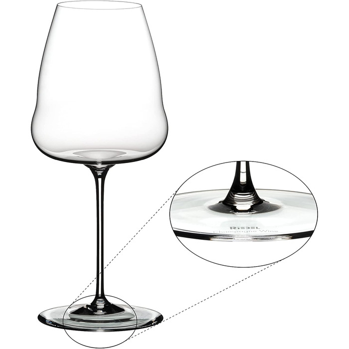Келих для вина Riedel Winewings/Shiraz, прозорий, (шампанське)