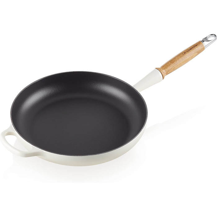 Сковорода чавунна 28 см з дерев'яною ручкою, кремовий Signature Le Creuset