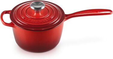 Чавунний сотейник Ø 16 см, 1,2 л з кришкою, вишнево-червоний Signature Le Creuset
