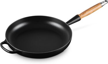 Сковорода чугунная 24 см с деревянной ручкой, черный Signature Le Creuset