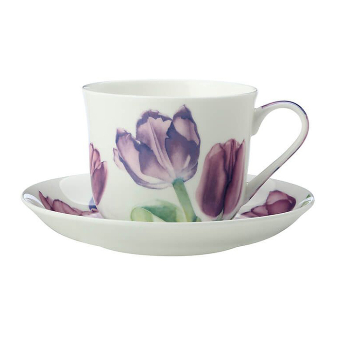 Чашка з блюдцем Maxwell & Williams Tulips FLORIADE, порцеляна, 480 мл