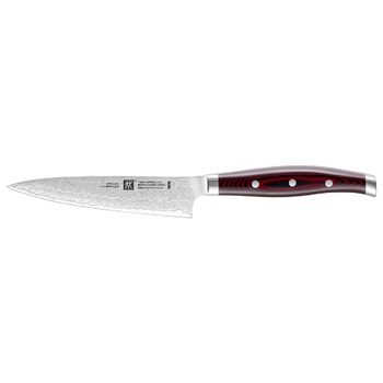 Кухарський ніж компактний 13 см дамаська сталь, червоний Twin Cermax Zwilling