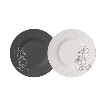 Набір з 2 тарілок 21,7 см чорна та біла Manufacture - Mickey Mouse Villeroy & Boch