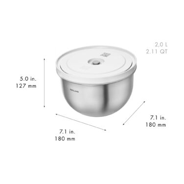 Набір мисок з вакуумними кришками, 6 предметів, нержавіюча сталь Fresh & Save Zwilling