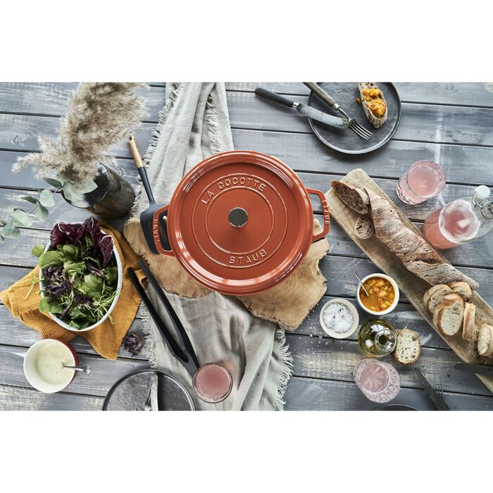 Кокот круглий 28 см, кориця Staub