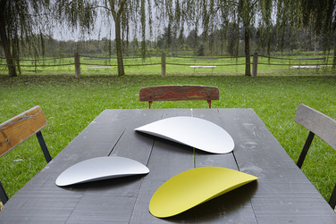 Набір страв (3 шт) 40х4,5х17,3 см блакитний / білий Ellipse Alessi
