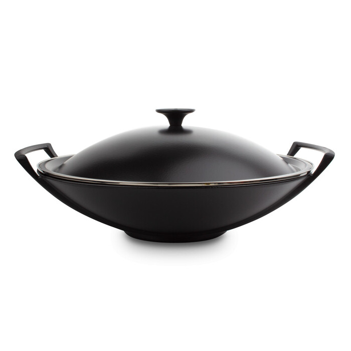 Вок зі сталевою кришкою 4,5 л Чорний Le Creuset