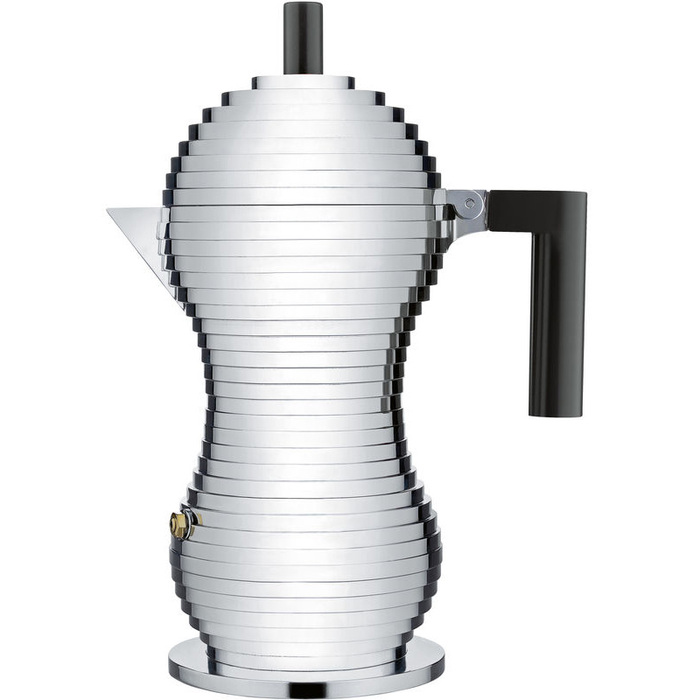 Кавоварка 300 мл металік / чорна Pulcina Alessi