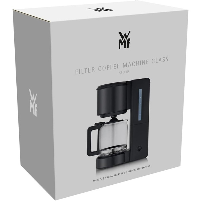 Кавомашина 1,25 л з фільтром, чорна Stelio WMF