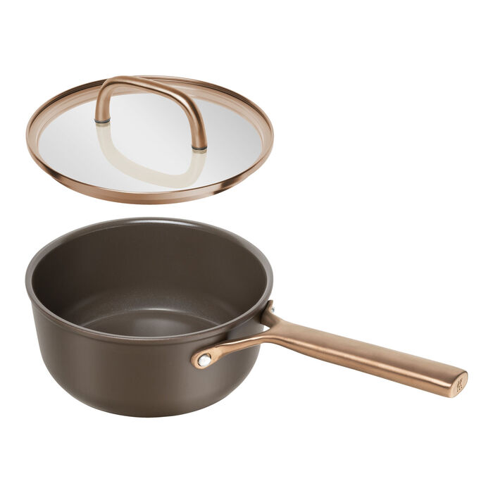 Сотейник 18 см зі скляною кришкою, коричневий Milano Zwilling