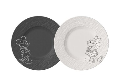Набір з 2 тарілок 21,7 см чорна та біла Manufacture - Mickey Mouse Villeroy & Boch