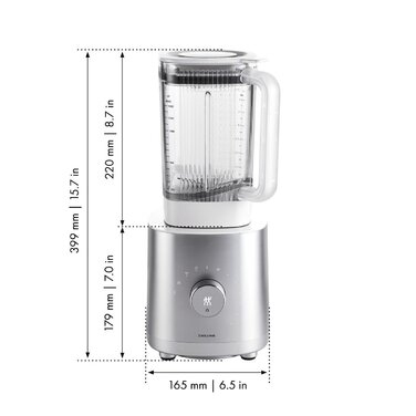 Блендер 1200 Вт Universal AC Motor серебряный Enfinigy Zwilling