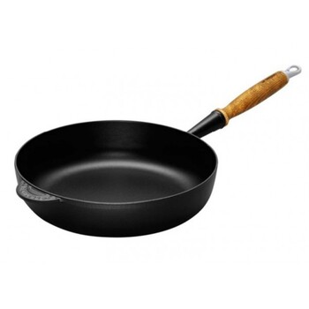 Сотейник чавунний 28 см з деревяною ручкою, чорний Le Creuset