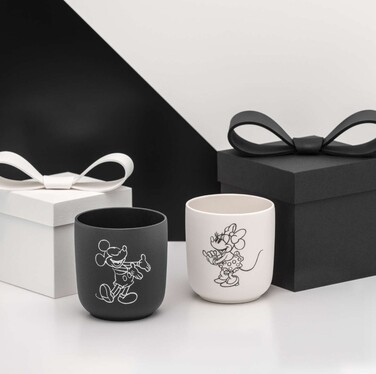Набір з 2 чашок 280 мл чорна та біла Manufacture - Mickey Mouse Villeroy & Boch