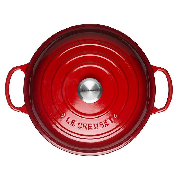 Сковорода-жаровня чавунна 30 см, вишневий Le Creuset