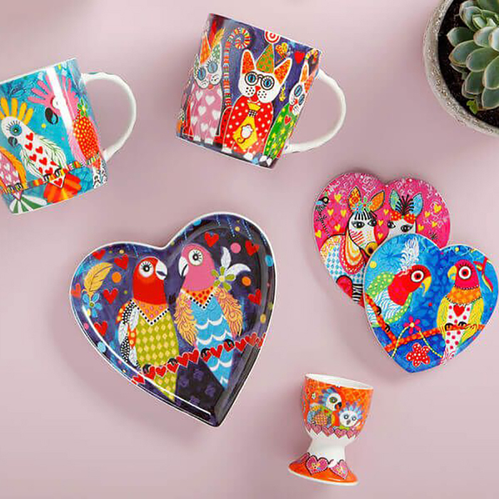 Підставка під чашку Maxwell Williams Araras LOVE HEARTS, кераміка, 10 х 9,5 см