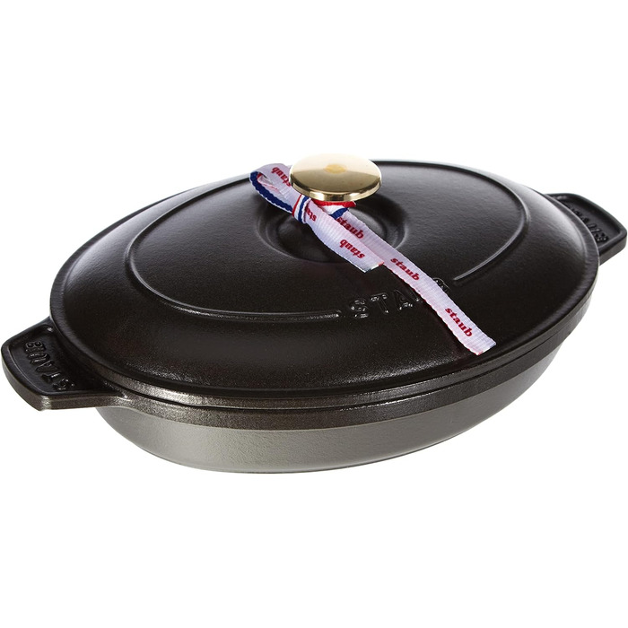 Чавунна жаровня овальна 23 см, чорна STAUB