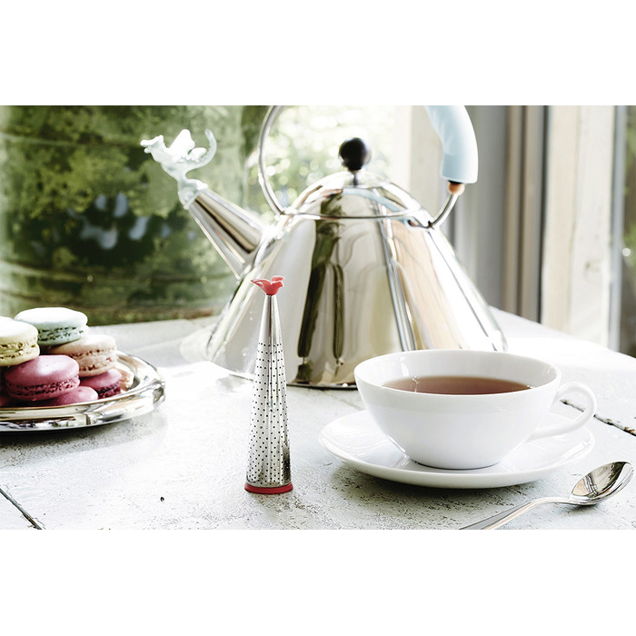 Чайник зі свистком 22х22,5х24 см металік / чорний Tea Rex Alessi