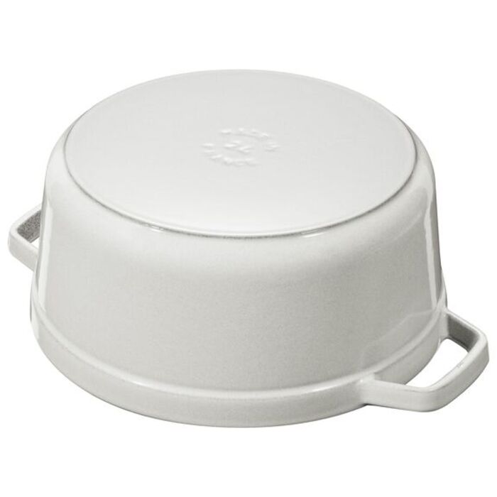 Каструля / жаровня 28 см з кришкою біла La Mer Staub