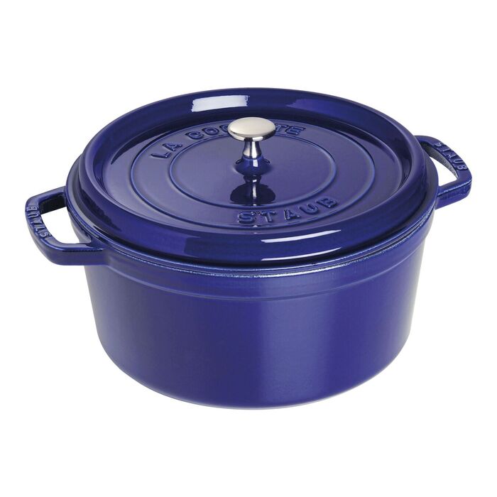Кокот круглий 28 см, синій Staub