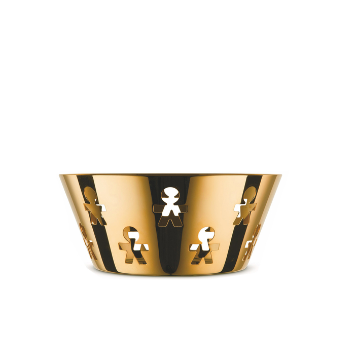 Миска 20,5х8,8 см, позолочена Girotondo Alessi