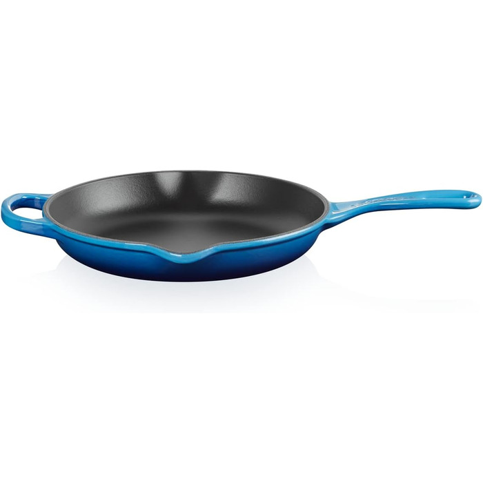 Чавунна сковорода LE CREUSET Signature, кругла, Ø. Для всіх типів плит, вкл. підходить для індукції, 1,93 кг, гранатовий, 20182239490422 (блакитний, 23 см)