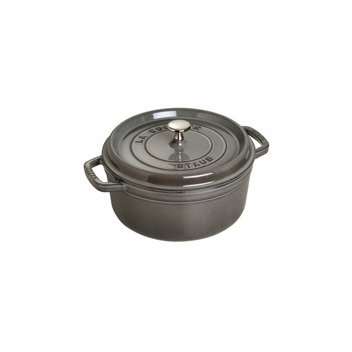 Кокот круглий 26 см, сірий графіт Staub