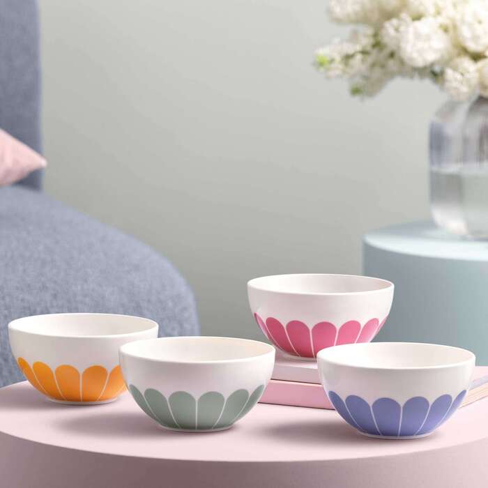 Набір з 4 піал для пластівців 430 мл, різнокольоровий Fleur Villeroy & Boch