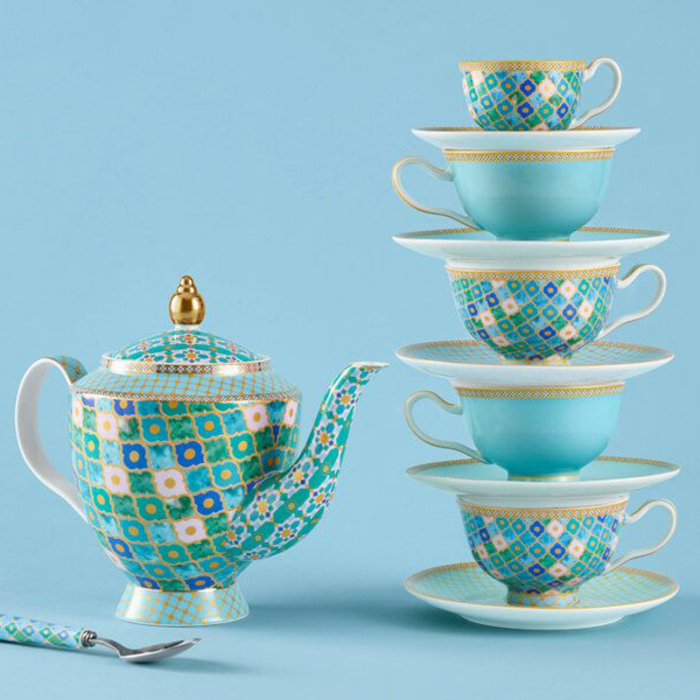 Чашка з блюдцем Maxwell Williams Teas & C's Kasbah Turquoise, фарфор, 200 мл