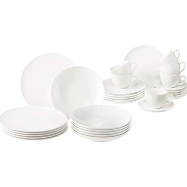 Набір столового посуду на 6 персон, 30 предметів, білі New Fresh Basic Villeroy & Boch